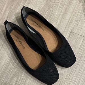 Lucky Brand Black Mesh Women's Loafers